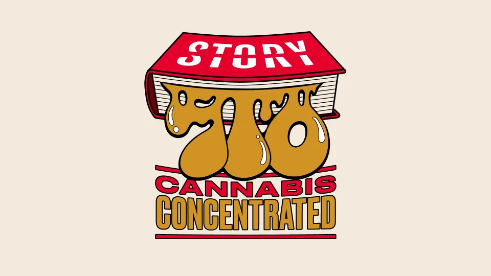 story book with cannabis-themed design