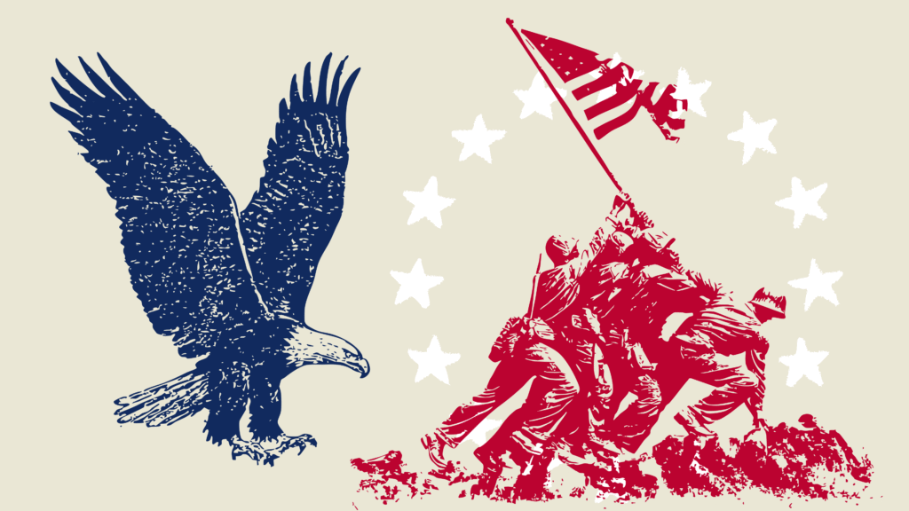 The Next Chapter of Service: How Veterans are Redefining Healing 7 veteran's day blog hero image with a bald eagle an American flag