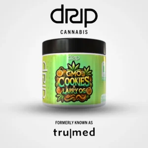 Jar of GMO Cookies from Drip Cannabis