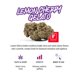 Fade Co Strain Card for Lemon Cherry Gelato