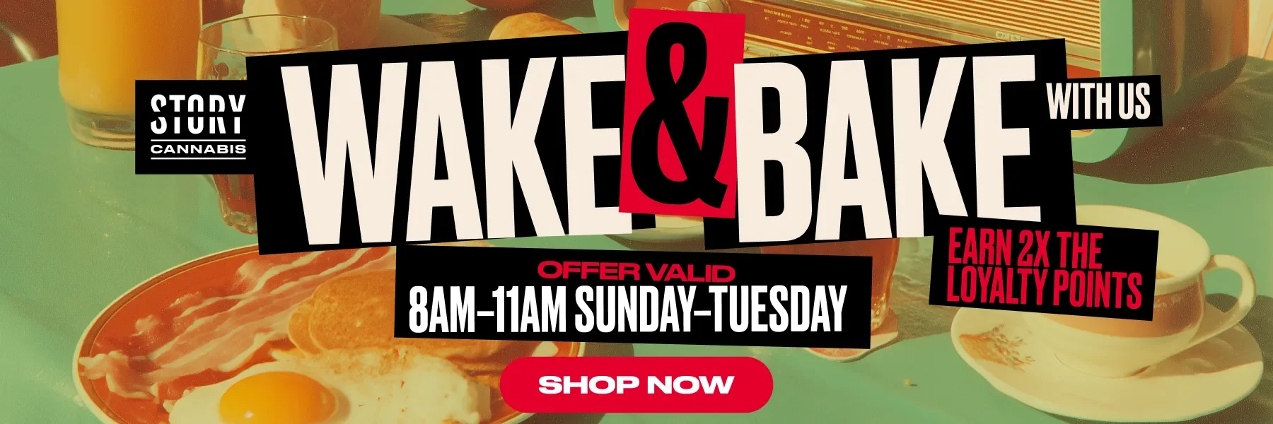 Website-Banner-WakeBake promotional banner for wake and bake happy hour