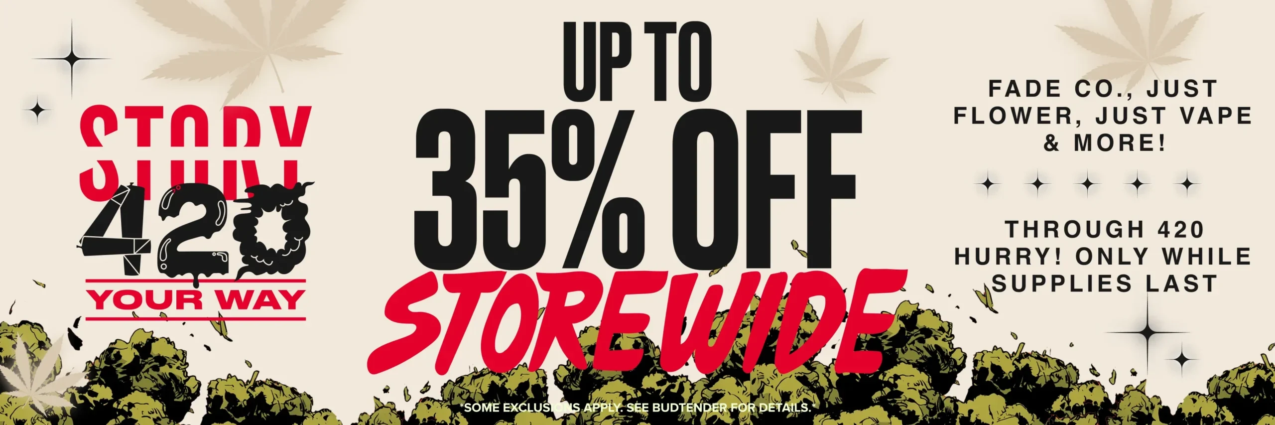 Web Banner 35% off Storewide April 18 20