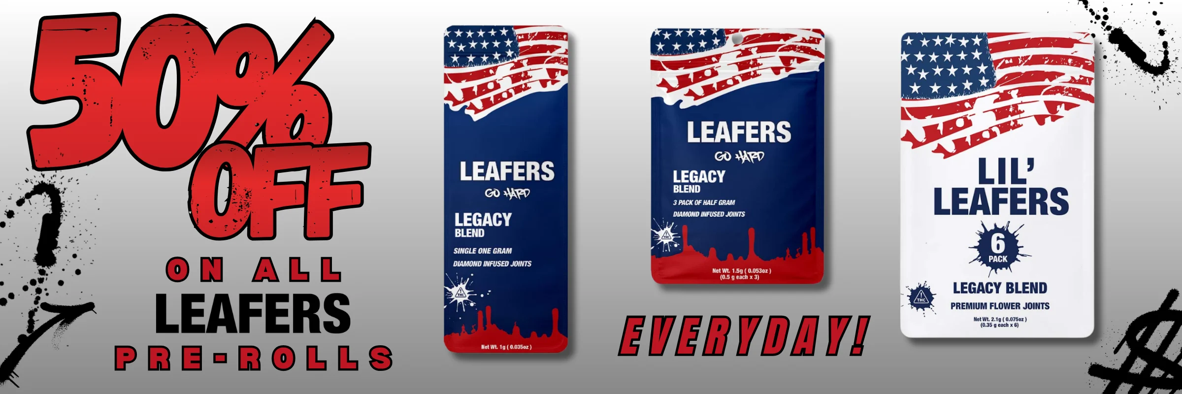 Leafers NEW 50% off Promo Desktop Banner