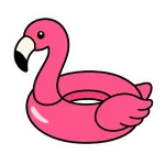 001 In a cartoonish simple style a pink inflatable Hf3OlumO 2