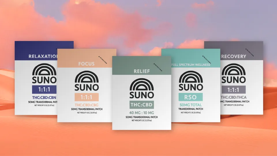 Various SUNO transdermal patch products