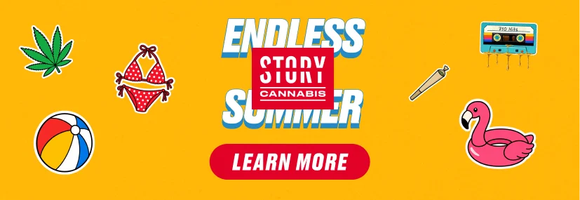 yellow banner promotion story summer campaign with a cta the reads "learn more"
