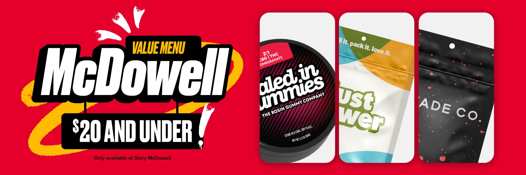 McDowell 20 And Under Value Menu Web Banner banner for mcdowells 20 and under add on menu