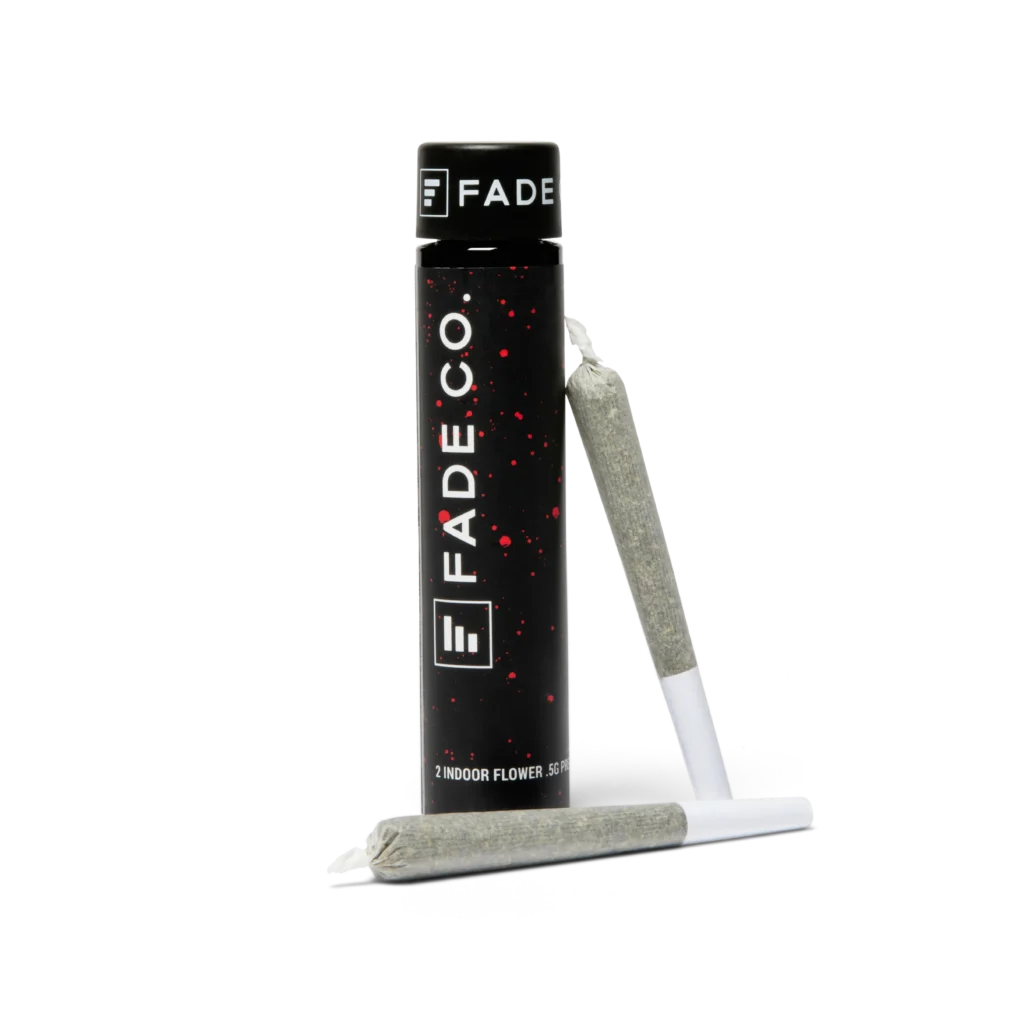Two pre-rolled joints in container