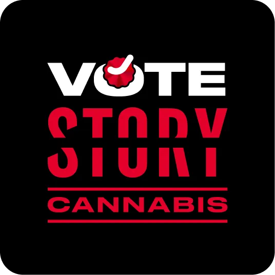 Vote Story Cannabis logo design