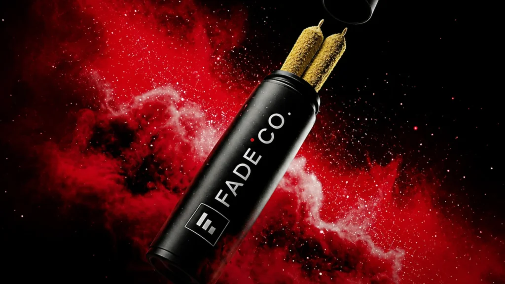 Black container with infused cannabis pre-rolls