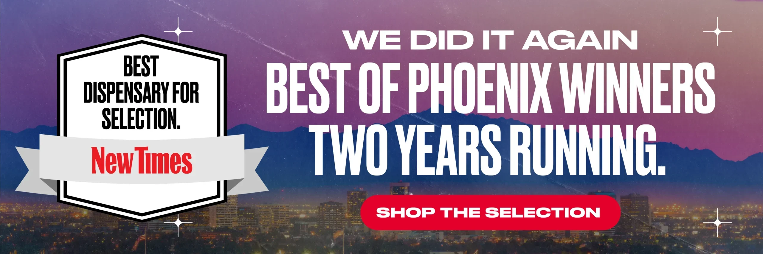 banner for best of phoenix winner for best selection at a dispensary